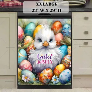 Preview of Cute Easter Chick with a Sign magnet in XX Large size.