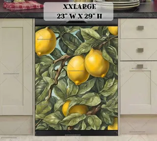 Preview of Beautiful Lemons and Leaves magnet in XX Large size.