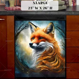 Preview of Fox in the Midnight Forest magnet in Extra Large size.