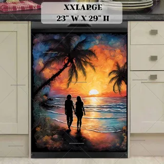 Preview of Couple in the Tropical Paradise magnet in XX Large size.