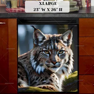 Preview of Beautiful Lynx in the Forest magnet in Extra Large size.