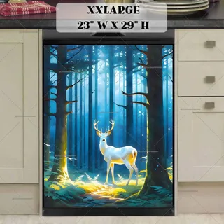 Preview of Beautiful White Deer magnet in XX Large size.