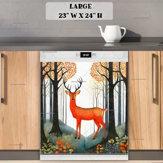 Preview of Deer in the Fairytale Forest magnet in Large size.