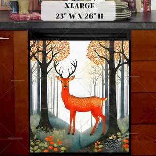 Preview of Deer in the Fairytale Forest magnet in Extra Large size.