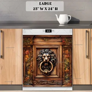 Preview of Rustic Lion Doorknob magnet in Large size.