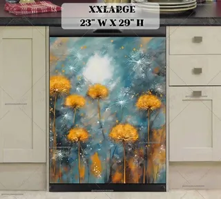 Preview of Gorgeous Abstract Dandelions magnet in XX Large size.