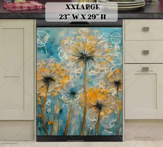 Preview of Abstract Summer Dandelions magnet in XX Large size.