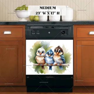 Preview of Cute Bird Family magnet in Medium size.