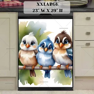 Preview of Cute Bird Family magnet in XX Large size.