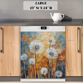 Preview of Beautiful Abstract Dandelions magnet in Large size.