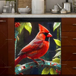 Preview of Cardinal on a Mosaic Branch magnet.