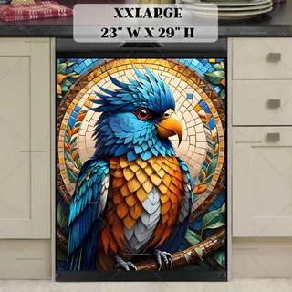 Preview of Colorful Mosaic Parrot magnet in XX Large size.