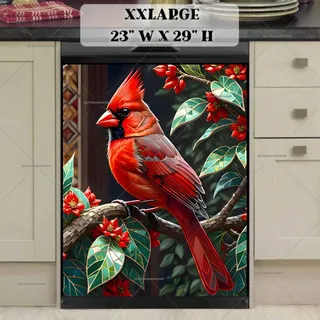 Preview of Cardinal on a Mosaic Tree magnet in XX Large size.