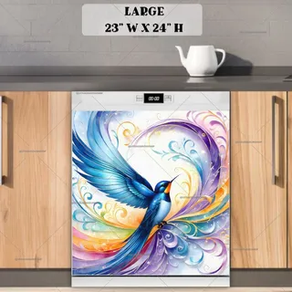 Preview of Beautiful Fantasy Bird magnet in Large size.