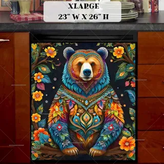 Preview of Russian Folklore Bear magnet in Extra Large size.