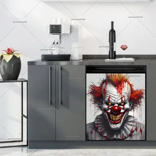 Preview of Scary Zombie Clown Portrait magnet.