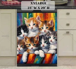 Preview of Cute Kittens in a Box magnet in XX Large size.