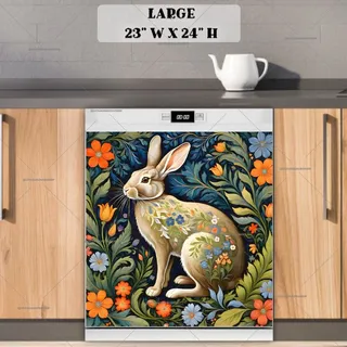 Preview of Beautiful Folklore Hare magnet in Large size.