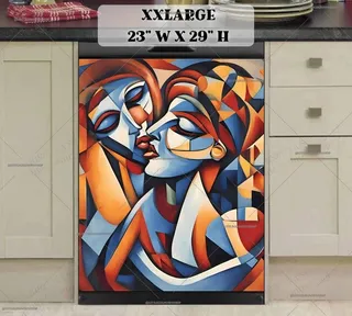 Preview of Abstract Kissing Couple magnet in XX Large size.