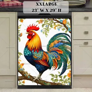 Preview of Beautiful Folklore Rooster magnet in XX Large size.