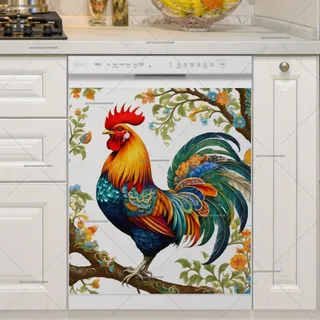 Preview of Beautiful Folklore Rooster magnet.