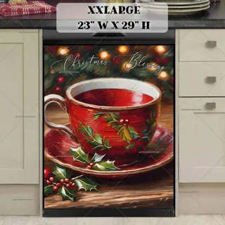 Preview of Christmas Teacup magnet in XX Large size.