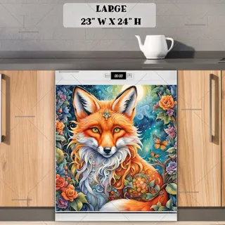 Preview of Beautiful Bohemian Fox magnet in Large size.