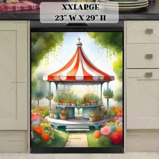 Preview of Pretty Flower Gazebo magnet in XX Large size.