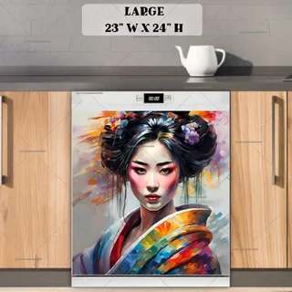 Preview of Beautiful Japanese Geisha magnet in Large size.