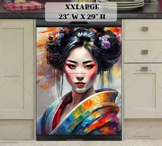 Preview of Beautiful Japanese Geisha magnet in XX Large size.