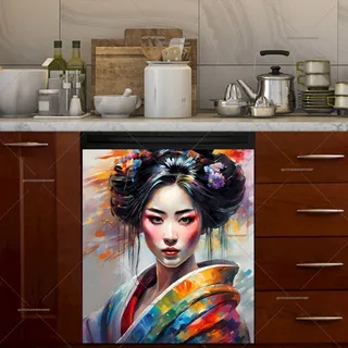 Preview of Beautiful Japanese Geisha magnet.