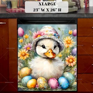 Preview of Easter Duck in Hat magnet in Extra Large size.