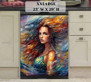 Preview of Lovely Young Mermaid magnet in XX Large size.