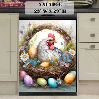 Preview of Easter Chicken in the Basket magnet in XX Large size.