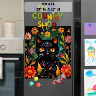 Preview of Folklore Cat in the Garden magnet in Small size.