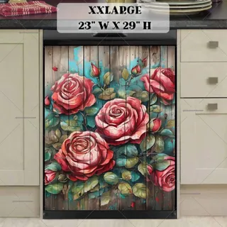 Preview of Wooden Rustic Roses magnet in XX Large size.