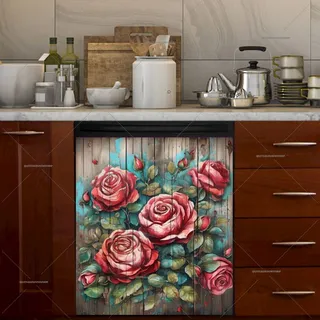 Preview of Wooden Rustic Roses magnet.