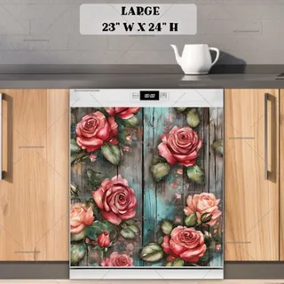 Preview of Rustic Pink Roses magnet in Large size.