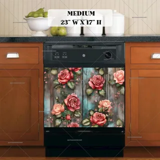 Preview of Rustic Pink Roses magnet in Medium size.