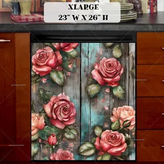 Preview of Rustic Pink Roses magnet in Extra Large size.