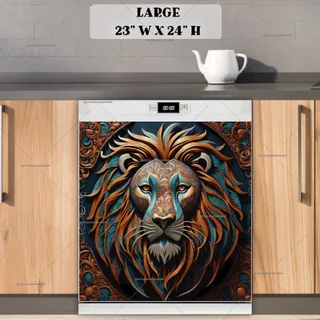 Preview of Gorgeous Lion Portrait magnet in Large size.