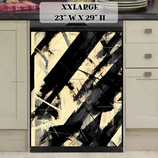 Preview of Abstract Grey and Beige Design magnet in XX Large size.