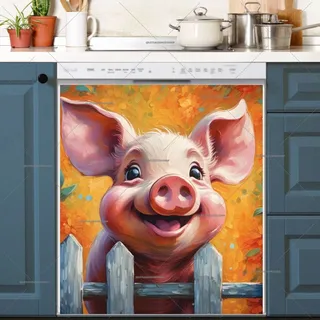 Preview of Little Farmhouse Piglet magnet.