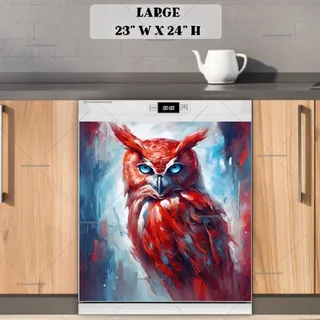 Preview of Beautiful Red Owl magnet in Large size.