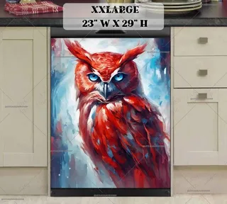 Preview of Beautiful Red Owl magnet in XX Large size.