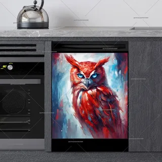 Preview of Beautiful Red Owl magnet.