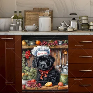 Preview of Christmas Puppy Chef magnet.