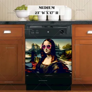 Preview of Mona Lisa in Pink Glasses magnet in Medium size.