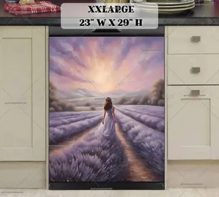 Preview of Girl in the Lavender Field magnet in XX Large size.