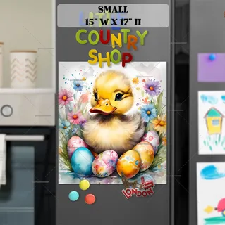 Preview of Easter Baby Duck magnet in Small size.